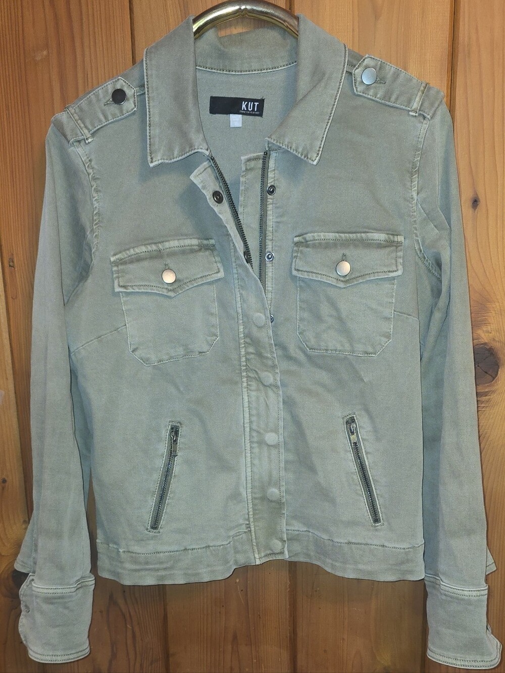 Kut from the Kloth Olive Green Utility Jacket